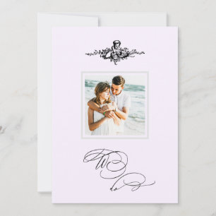 *~*ヴィンテージAR6 Cherub写真QR RSVP 結婚 招待状