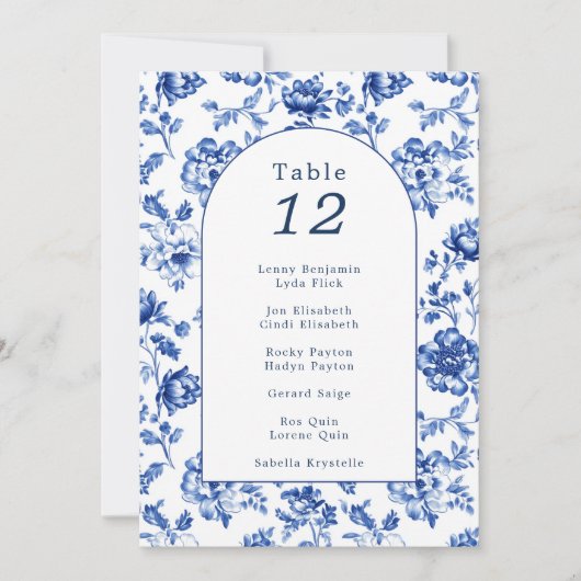 ヴィンテージarchソフトウェアフローラ表の座席表 招待状 (正面)