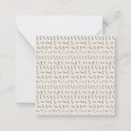 ヴィンテージASLサイン言語クリスマスプレゼント ノートカード (正面)