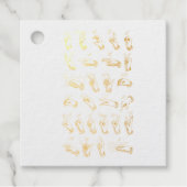 ヴィンテージASLサイン言語クリスマスプレゼント フェイバータグ (正面)