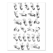 ヴィンテージASLサイン言語クリスマスプレゼント ラバースタンプ (インプリント)