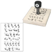 ヴィンテージASLサイン言語クリスマスプレゼント ラバースタンプ (押印)