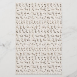 ヴィンテージASLサイン言語クリスマスプレゼント 便箋