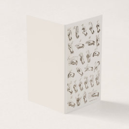 ヴィンテージASL手話入門 名刺