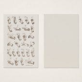 ヴィンテージASL署名言語プロファイルカード (正面&裏面)