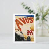 ヴィンテージAVUSレースポスター ポストカード (スタンド正面)