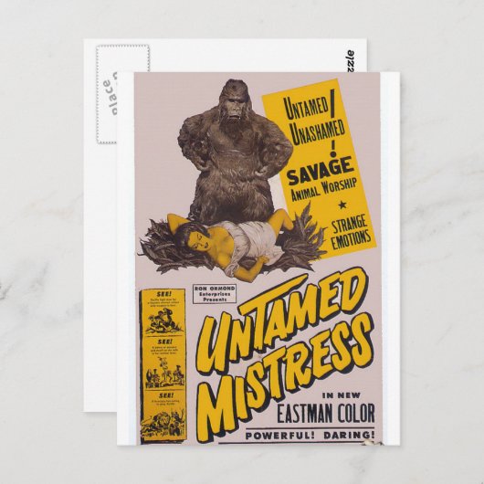 ヴィンテージB映画はがき未調整の愛人 ポストカード (正面/裏面)