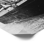 ヴィンテージB&WノスタルジッククルーズシップTinanic写真 ポスター (角)