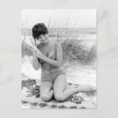 ヴィンテージB&Wフォトフロリダビキニガール ポストカード (正面)