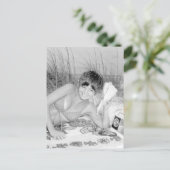 ヴィンテージB&Wフォトフロリダビキニガール ポストカード (スタンド正面)