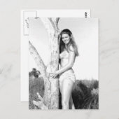 ヴィンテージB&Wフォトフロリダビキニガール ポストカード (正面/裏面)