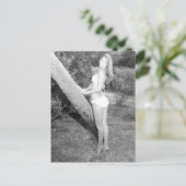 ヴィンテージB&Wフォトフロリダビキニガール ポストカード (スタンド正面)