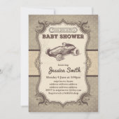 ヴィンテージBABY SHOWER招待 – トイレースカー 招待状 (正面)