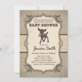 ヴィンテージBABY SHOWER招待 – トイ鹿の子鹿 招待状 (正面)