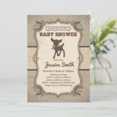 ヴィンテージBABY SHOWER招待 – トイ鹿の子鹿 招待状 (スタンド正面)