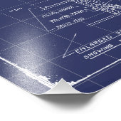 ヴィンテージBanjoブループリントポスター フォトプリント (角)