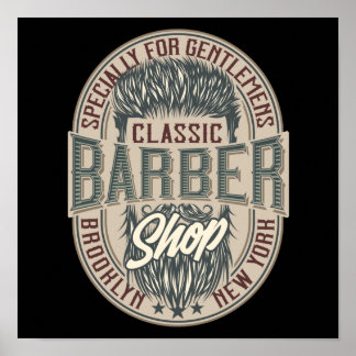 ヴィンテージBarbershopロゴ ポスター