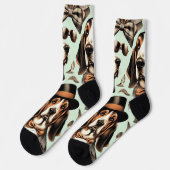 ヴィンテージBassetハウンドシームレス ソックス (左)