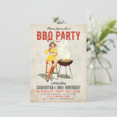 ヴィンテージBBQの誕生日の招待状2 招待状 (スタンド正面)