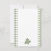 ヴィンテージBBQセージグリーンジンガムレシピカード (裏面)