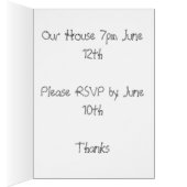 ヴィンテージBBQパーティー招待状 (内側 (右))