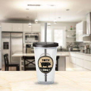 ヴィンテージBBQブラックタンピグロ動揺してゴ アクリルタンブラー