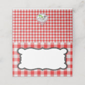 ヴィンテージBBQプレイス/フードテントカード – ギンガム プレイスカード (外部開封)