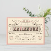 ヴィンテージBBQベビーシャワー招待状 招待状 (スタンド正面)