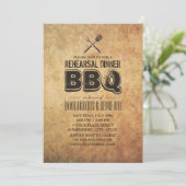 ヴィンテージBBQ結婚のリハーサルディナー 招待状 (スタンド正面)