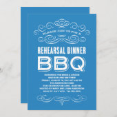 ヴィンテージBBQ|リハーサルディナーBBQ 招待状 (正面/裏面)