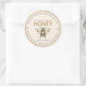 ヴィンテージBee Honey LabelおよびNET WT用オプション5 ラウンドシール (バッグ)