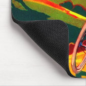 ヴィンテージBicycle Ad - Bike on Hillside マウスパッド (コーナー)