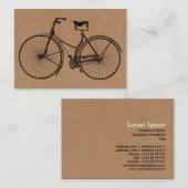 ヴィンテージBicycle - Black on Cardboard Tex 名刺 (正面/裏面)