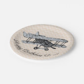 ヴィンテージBiplaneカスタマイズ ペーパープレート (アングル)