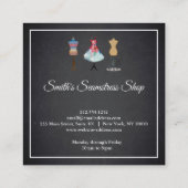 ヴィンテージBlackboardシームレススクエアビジネスカード スクエア名刺 (裏面)