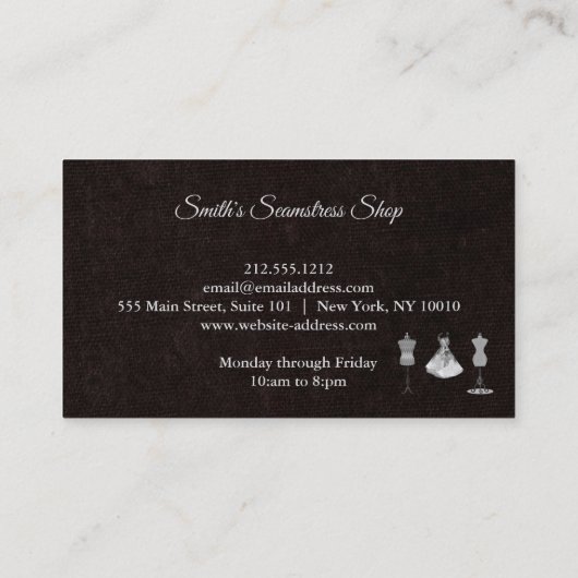 ヴィンテージBlackboardシームレス名刺 名刺 (裏面)