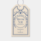 ヴィンテージBlue Gothic 結婚's Thank You ギフトタグ (正面)