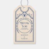 ヴィンテージBlue Gothic 結婚's Thank You ギフトタグ (裏面)