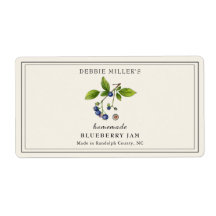 ヴィンテージBlueberry Jam長方形ラベル