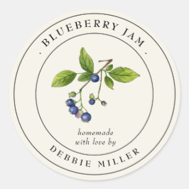 ヴィンテージBlueberry jam canning jarラベル ラウンドシール