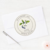 ヴィンテージBlueberry jam canning jarラベル ラウンドシール (封筒)