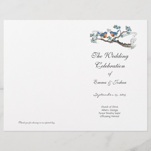 ヴィンテージBluebirdプログラムカバー (正面)