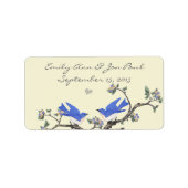 ヴィンテージBluebirdsが日付を保存RSVP ラベル (正面)