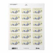 ヴィンテージBluebirdsが日付を保存RSVP ラベル (フルシート)