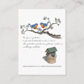 ヴィンテージBluebirds Wishing Well, Website Insert エンクロージャーカード (裏面)