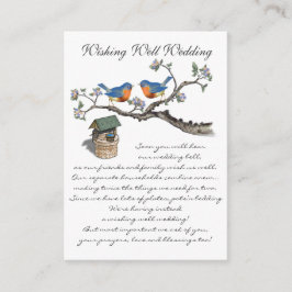 ヴィンテージBluebirds Wishing Well, Website Insert エンクロージャーカード