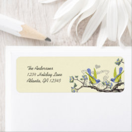 ヴィンテージBluebirds Yellow & Blue Returnラベル ラベル