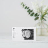 ヴィンテージBMWのヘッドライトの名刺 名刺 (スタンド正面)