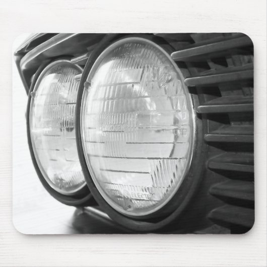ヴィンテージBMWのヘッドライトのmousepad マウスパッド (正面)