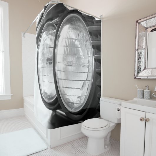 ヴィンテージBMWのヘッドライト シャワーカーテン (インサイチュ)